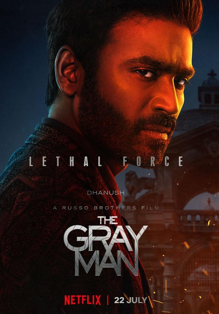 دانوش در پوستر فیلم «مرد خاکستری»(The Gray Man)